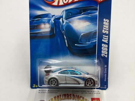 2008 Hot wheels #47 Kmart Exclusive Silver Honda Civic Si For Cheap