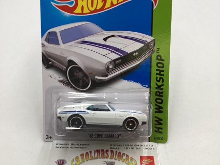 2014 Hot Wheels #224 68 Copo Camaro White 14B on Sale