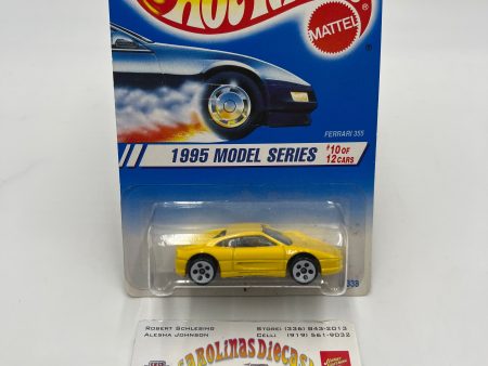 1995 Hot Wheels Model Series #350 Ferrari 355 Yellow 5 Dot White Wheels For Cheap