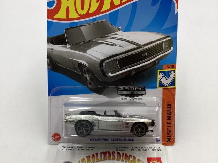 2022 Hot Wheels Zamac #222 69 Camaro Convertible  147C Hot on Sale