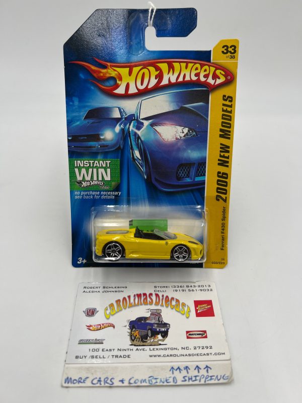 2006 Hot Wheels New Models #033 Ferrari F430 Spider Yellow Supply