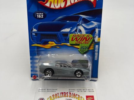 2002 Hot Wheels #162 Ferrari F512M Gray *VHTF Pink Window Variation* W Protector Hot on Sale