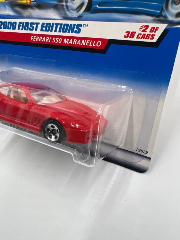 2000 Hot Wheels First Editions #062 Ferrari 550 Marlanello Red Online Sale