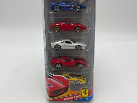 2011 Hot Wheels Ferrari 5 Pack T8629 Ferraris F50, 575 GTC, 430, GTO, 599 GTB For Sale