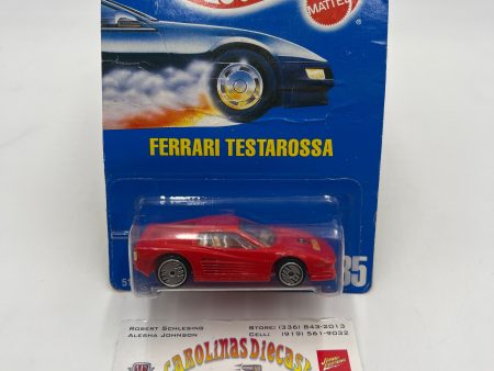 1991 Hot Wheels #35 Ferrari Testarossa Red W Tan Interior *Bad Card* For Sale