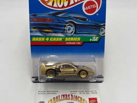 1998 Hot Wheels #722 Dash 4 Cash Ferrari F40 Gold Online Sale