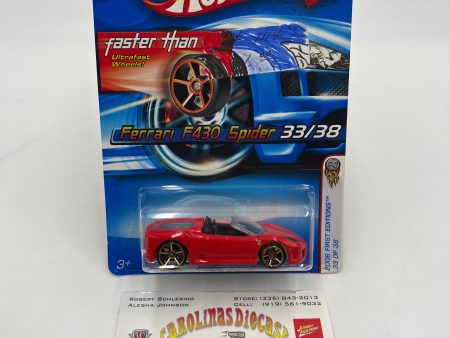 2006 Hot Wheels First Editions #033 Faster Than Ever Ferrari F430 Spider Red *Tastefully Altered Card* Cheap