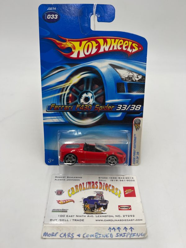 2006 Hot Wheels First Editions #033 Ferrari F430 Spider Red Discount