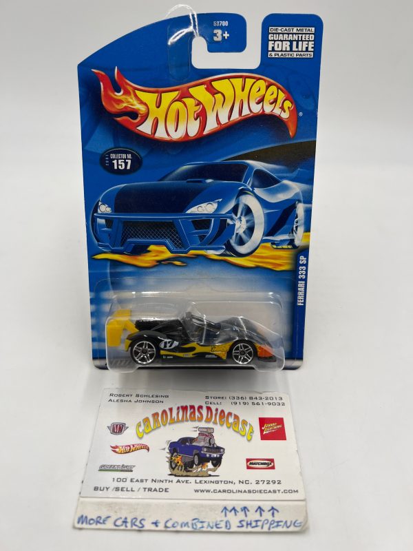 2001 Hot Wheels #157 Ferrari 333 SP Black Online Sale