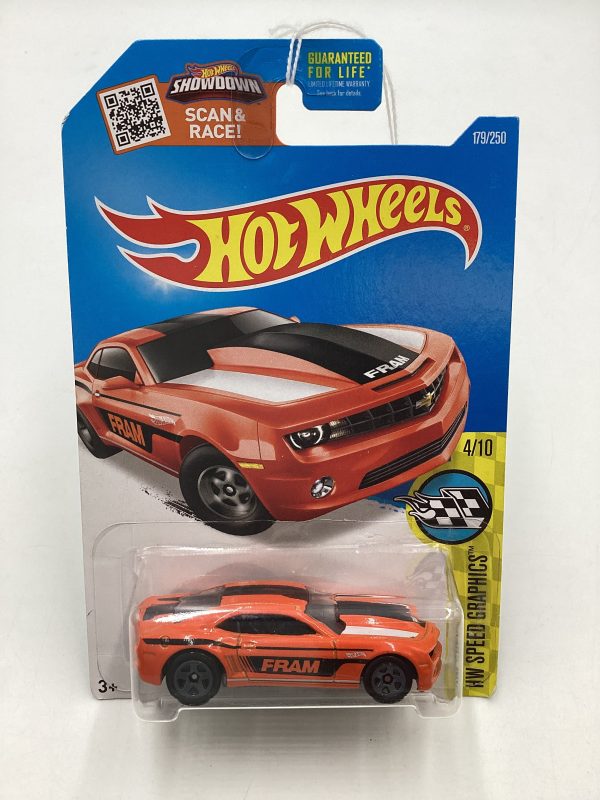 2016 Hot Wheels #179 Orange 13 Chevrolet Copo Camaro 7i Supply