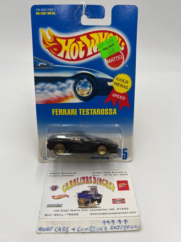 Hot Wheels 1992 Gold Metal Speed #35 Ferrari Testarossa Mesh Wheels Discount