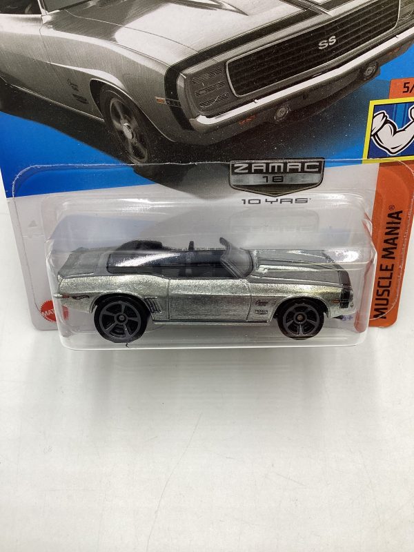 2022 Hot Wheels Zamac #222 69 Camaro Convertible  147C Hot on Sale