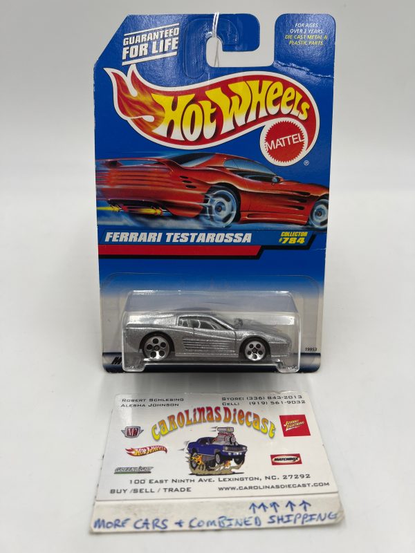 1998 Hot Wheels #784 Ferrari Testarossa Silver 5 Dot Wheels Online Hot Sale