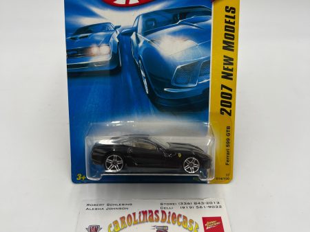 2007 Hot Wheels New Models #014 Ferrari 599 GTB Black For Cheap