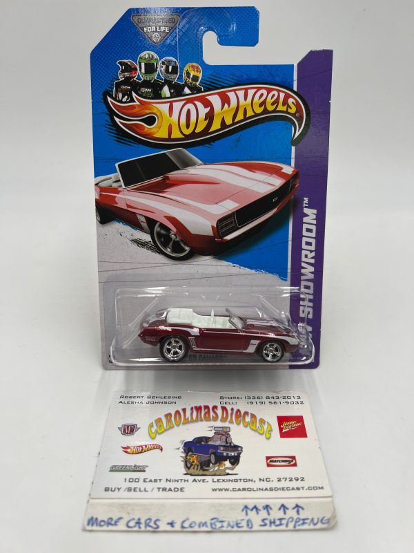 2013 Hot Wheels Super Treasure Hunt #197 69 Camaro Red W  Protector Supply