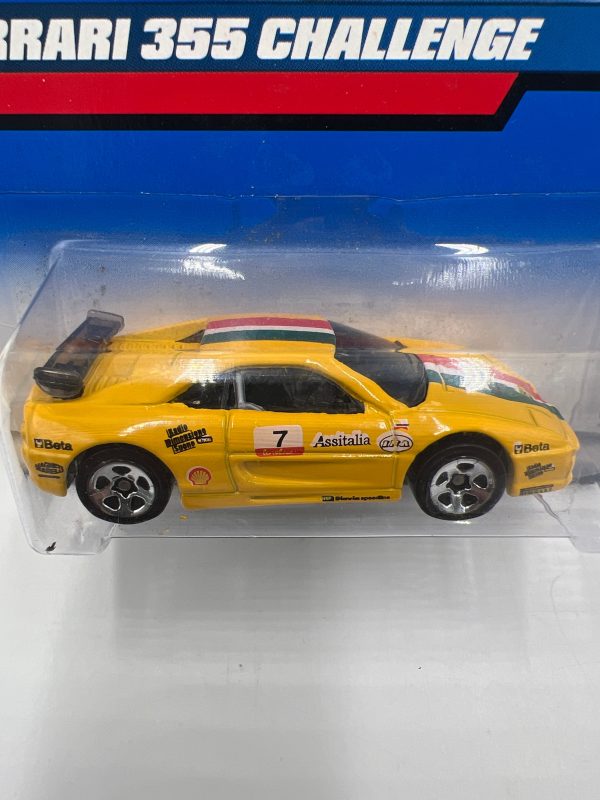 2000 Hot Wheels Model Series #162 Ferrari 355 Yellow Racing Decals 5SP Wheels Fashion