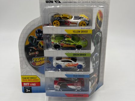 2012 Hot Wheels Target Exclusive Test Facility 4 Pack With Rare Ferrari 458 Challenge VHTF! For Cheap