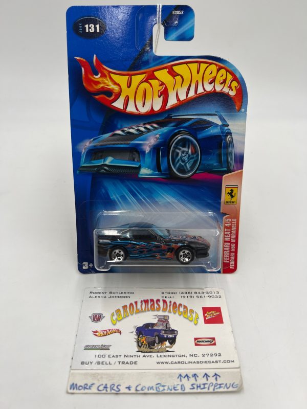 2004 Hot Wheels Ferrari Heat #131 Ferrari 550 Maranello Black Supply