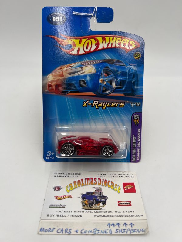 2005 Hot Wheels First Editions X-Raycers #051 Ferrari 360 Modena Red Discount