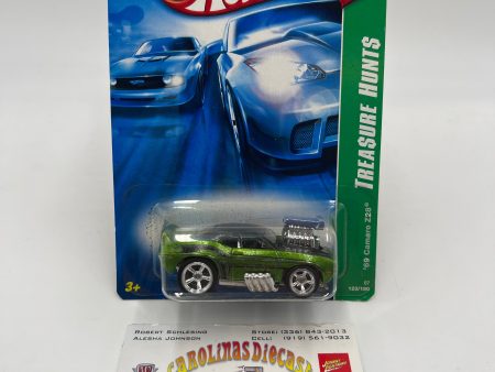 2007 Hot Wheels Super Treasure Hunt #123 69 Camaro Z28 Tooned Green W  Protector *Cracked Blister & Flaking* For Cheap