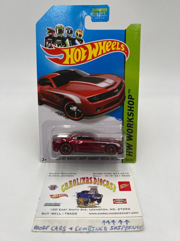 2014 Hot Wheels Super Treasure Hunt #202 2013 Hot Wheels Chevy Camaro Special Edition Red W  Protector Online now