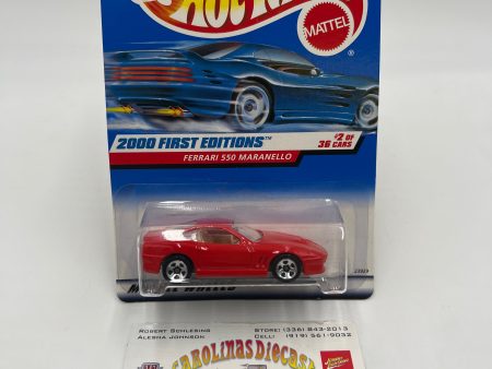 2000 Hot Wheels First Editions #062 Ferrari 550 Marlanello Red Online Sale