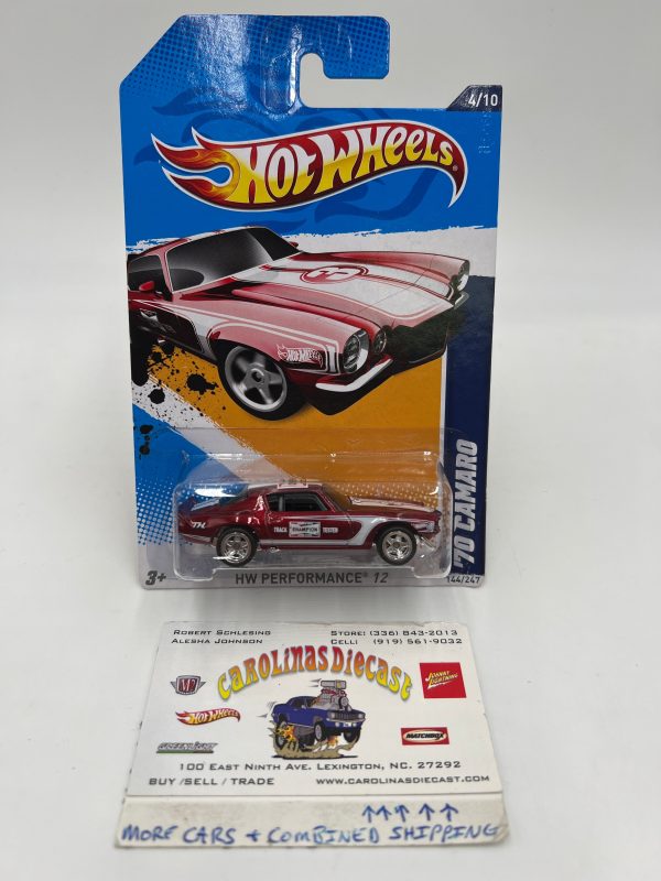 2012 Hot Wheels Super Treasure Hunt #144 70 Camaro Red W  Protector Online now