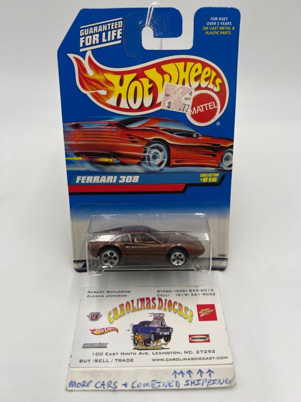 1998 Hot Wheels #816 Ferrari 308 Brown Discount