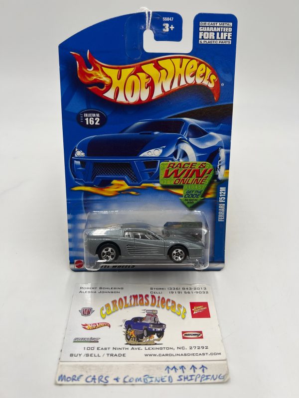 2002 Hot Wheels #162 Ferrari F512M Gray Online Hot Sale