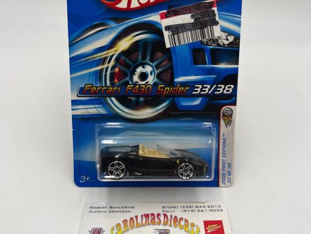 2006 Hot Wheels First Editions #033 Ferrari F430 Spider Black Sale