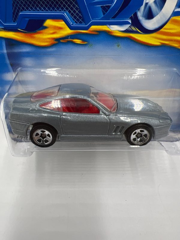 2000 Hot Wheels #235 Ferrari 550 Marlanello Silver on Sale