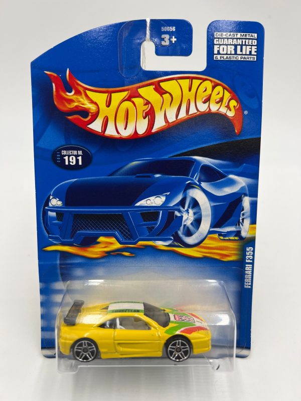 2001 Hot Wheels #191 Ferrari F355 Yellow PR5 Wheels Online