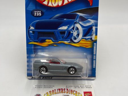 2000 Hot Wheels #235 Ferrari 550 Marlanello Silver on Sale