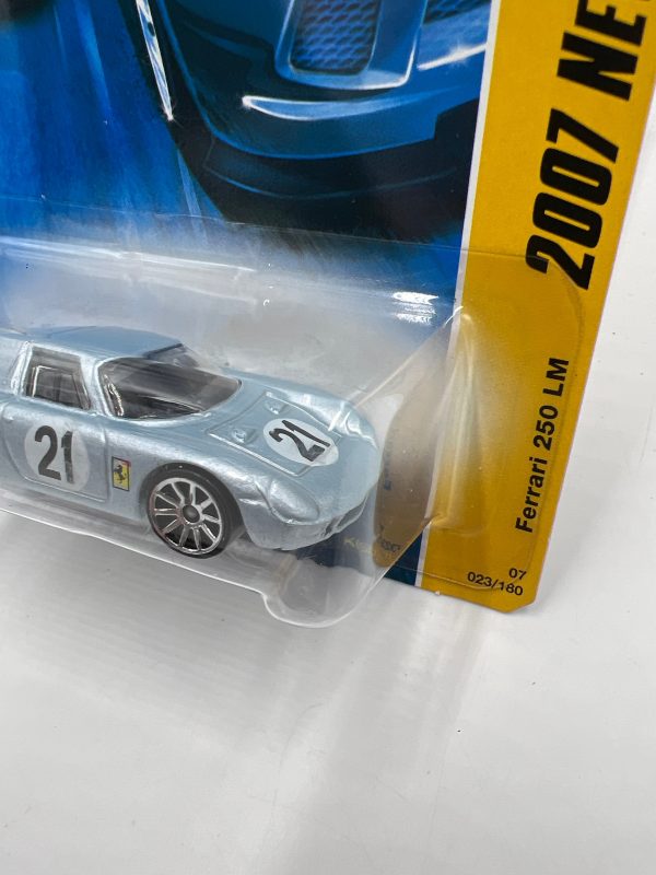 2007 Hot Wheels New Models #023 Ferrari 250 LM Blue Silver For Sale