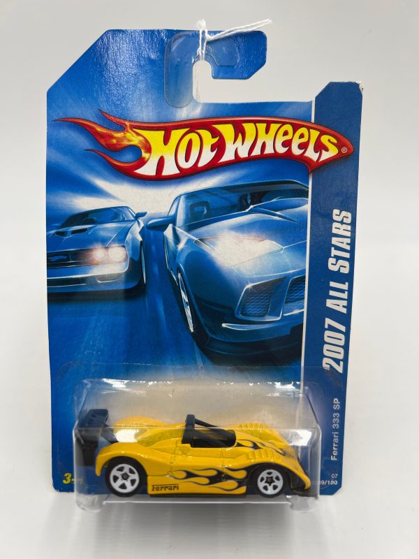 2007 Hot Wheels All Stars #139 Ferrari 333 SP Yellow For Discount