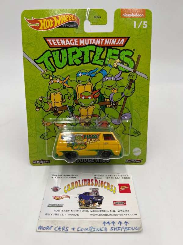 2022 Hot Wheels Nickelodeon #1 TMNT 66 Dodge A100 Yellow 258H For Sale