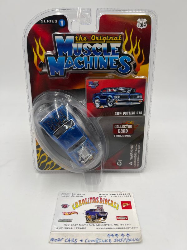 Muscle Machines Series 1 1969 Pontiac GTO Blue Chase vhtf Cheap