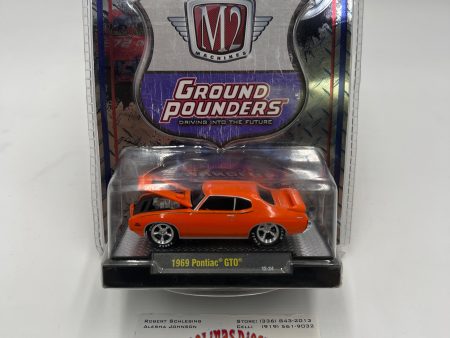 M2 Machines Ground Pounders 1969 Pontiac GTO Orange 12-24 199A For Sale