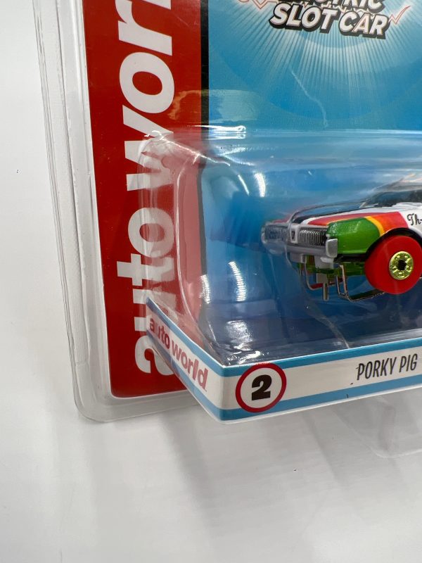 Auto World Thunderjet Ultra G Looney Tunes Porky Pig 1967 Mercury Cougar Electric Slot Car 13H Cheap