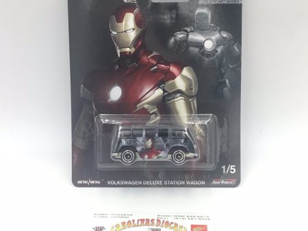 Hot wheels pop culture marvel studios Iron man Volkswagen Deluxe Station Wagon creased card 262i Cheap