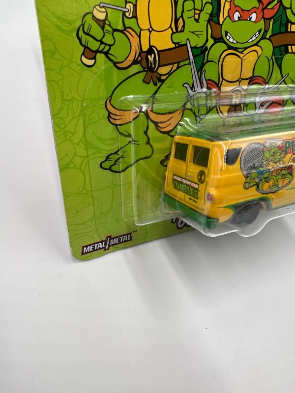 2022 Hot Wheels Nickelodeon #1 TMNT 66 Dodge A100 Yellow 258H For Sale