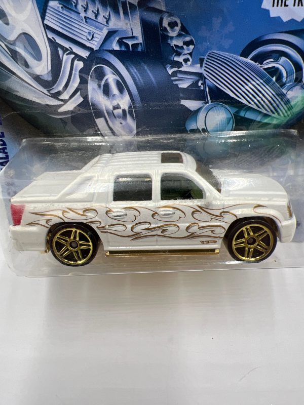 2010 Hot Wheels Holiday Hot Rods Cadillac Escalade EXT White 161K For Cheap