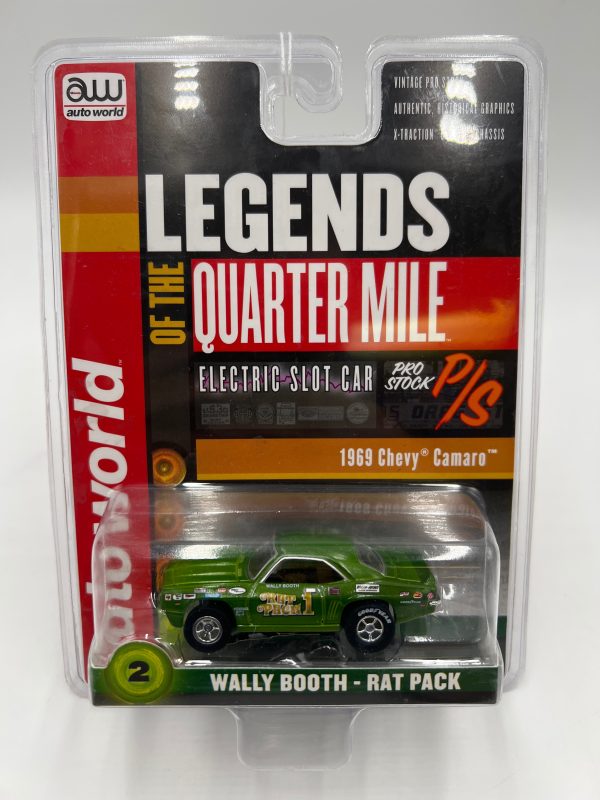 Auto World Legends of the Qtr Mile Wally Booth Rat Pack HO Slot Car 1969 Chevy Camaro Discount