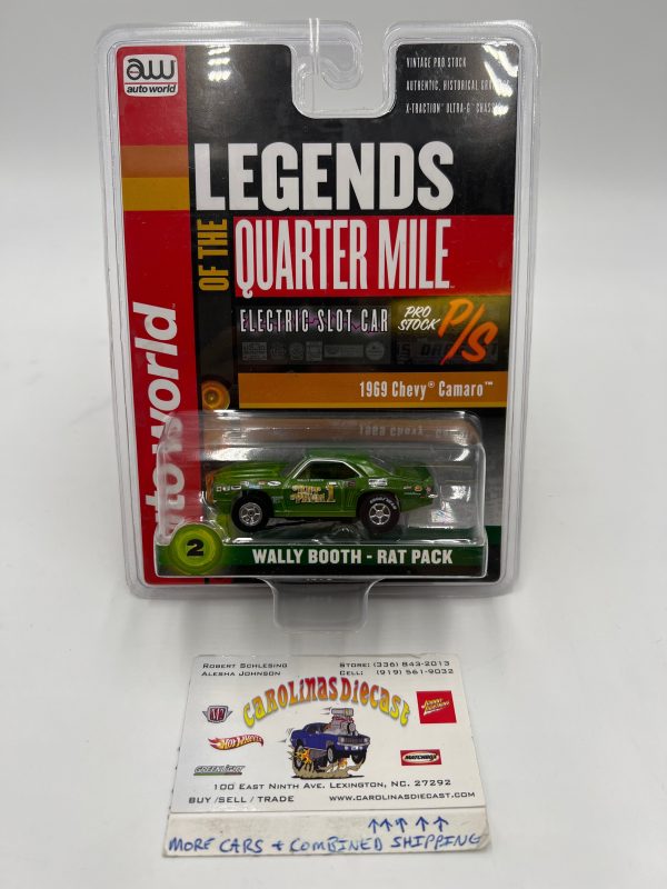 Auto World Legends of the Qtr Mile Wally Booth Rat Pack HO Slot Car 1969 Chevy Camaro Discount