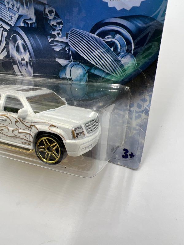 2010 Hot Wheels Holiday Hot Rods Cadillac Escalade EXT White 161K For Cheap