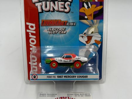 Auto World Thunderjet Ultra G Looney Tunes Porky Pig 1967 Mercury Cougar Electric Slot Car 13H Cheap