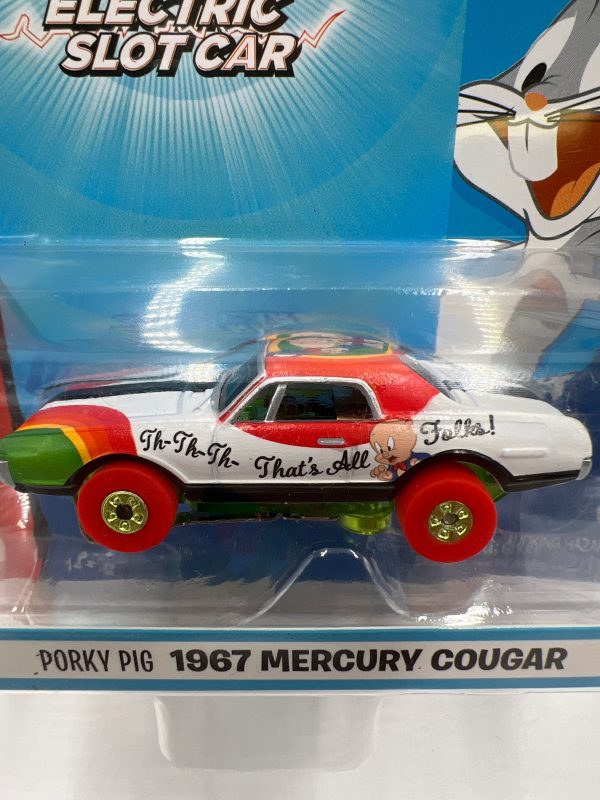 Auto World Thunderjet Ultra G Looney Tunes Porky Pig 1967 Mercury Cougar Electric Slot Car 13H Cheap