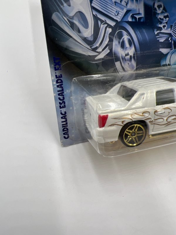 2010 Hot Wheels Holiday Hot Rods Cadillac Escalade EXT White 161K For Cheap