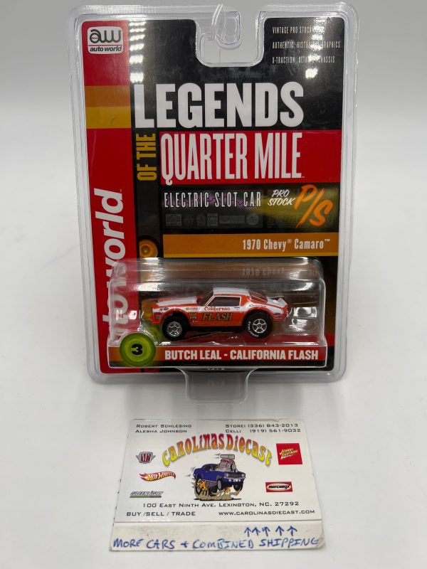 Auto World Legends of the Qtr Mile Butch Leal California Flash HO Slot Car 1970 Chevy Camaro on Sale