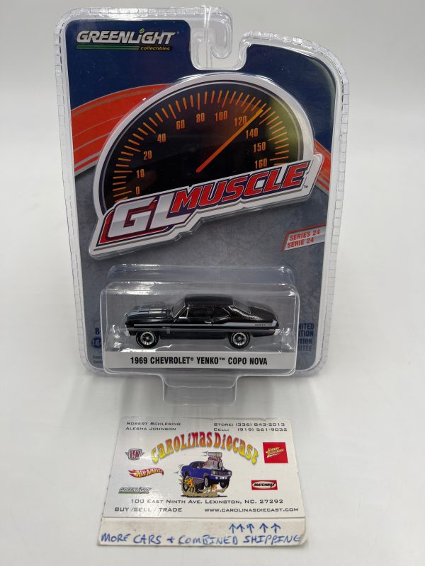 Greenlight GL Muscle Series 24 1969 Chevrolet Yenko COPO Nova Black 178E For Sale